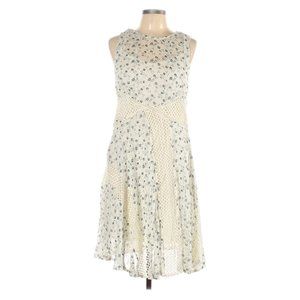 Floreat Sleeveless Ivory Blue Lace Casual Dress Size 12